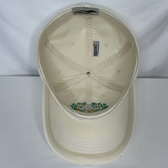 Cream Colored Ireland Embroidered Baseball Hat. - Picture 6 of 10